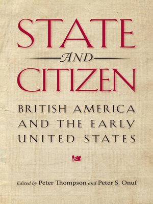 cover image of State and Citizen